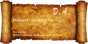 Dobosi Arabella névjegykártya